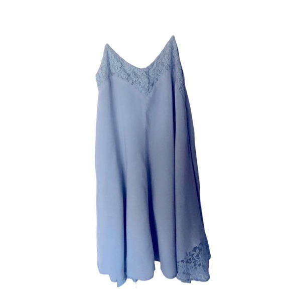 Staccato Strap Lace Soft Blue Tunic Dress M - Picture 5 of 12